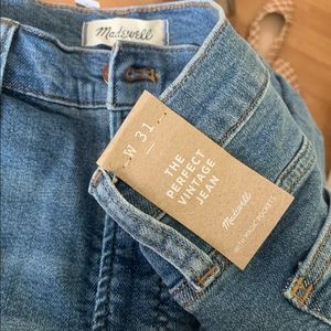 NWT Madewell Perfect Slim Vintage Jean Finney wash